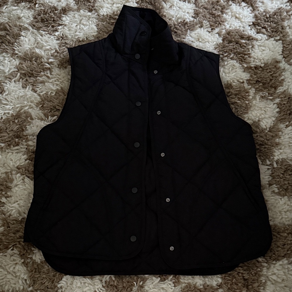 Black Quilted Vest
